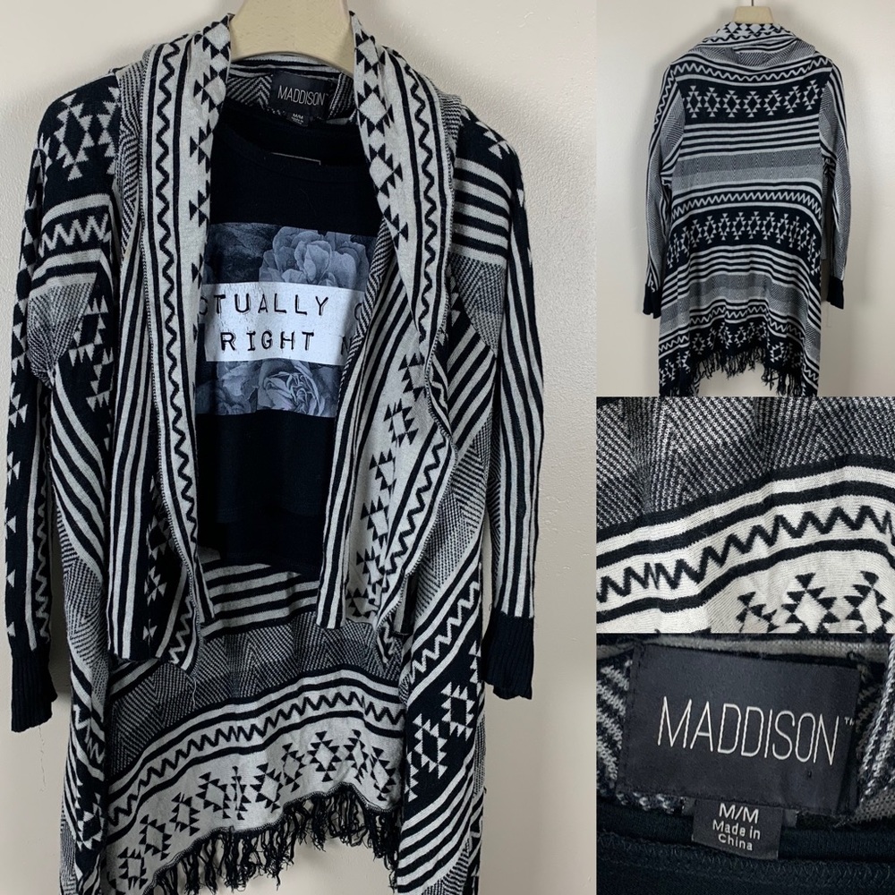 Maddison Sweater Boho Long Cardigan Tribal Aztec